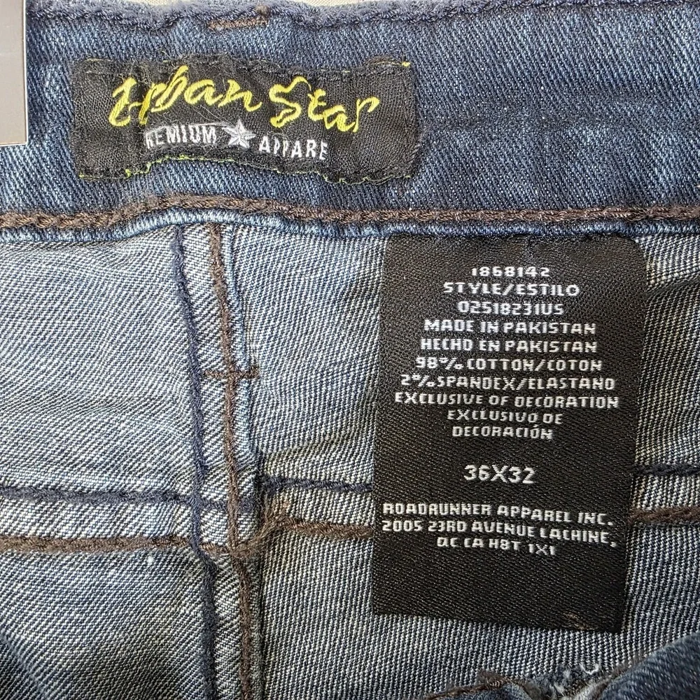 Urban‎ Star Men's Denim 36x32 Slim Fit 2 Way Stretch Jean Street Modern Taper